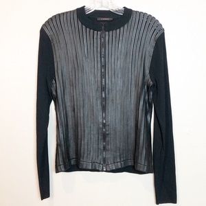 Leather Turtleneck with Matching Zip Up Sweater